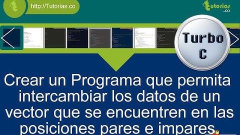 arrays – turbo C (intercambiar vector posiciones pares e impares)