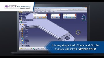 Creation of Corner and Cutout in CATIA V5 SheetMetal Design | EDST e-Learning
