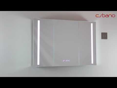 Шкаф-зеркало Esbano ES-2408 100x70 с увеличительным зеркалом.