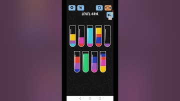 Water Color Sort Level 6315 Gameplay Solution