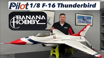 Pilot Rc 1/8th Turbine F-16 Thunderbird unboxed (no music)