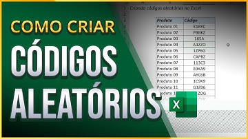 Como Gerar Códigos Aleatórios no Excel - Geração de Matrículas, IDs, Código de Produto (Muito Fácil)