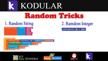 Random Tricks Kodular-Random string & Integer Kodular|Mit App Inventor|Appubuilder|Thunkable