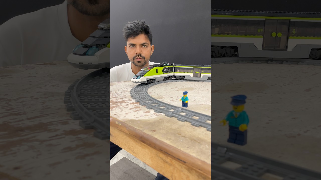 Lego High Speed Passenger Train Special New Loco Pilot Change On Tracks
