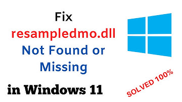 Fix resampledmo.dll Not Found or Missing in Windows 11/10 Tutorial