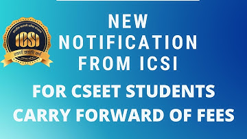 🔴 CSEET NOTIFICATION FOR CARRY FORWARD OF EXAM FEES TO NOVEMBER ✅