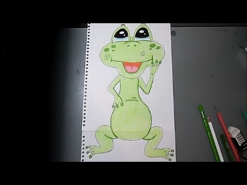 Speed Drawing: Cute Frog - YouTube