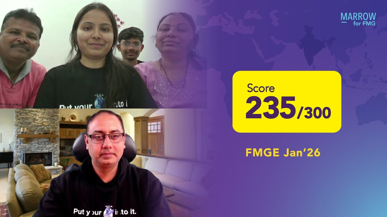 Dr Shah, 235/300 in FMGE Jan’26 on the importance of Main Videos & her effective ways of revision