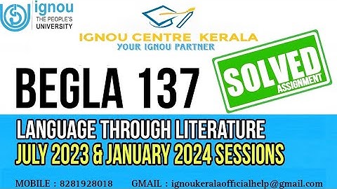 begla 137 solved assignment 2023-24 | ignou begla 137 language through literature assignment 2023-24