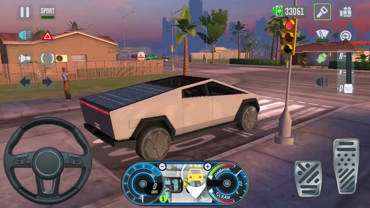 Tesla Cyber track in the taxi sim 2022 drive 