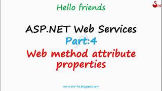asp.net webservices tutorial web method attributes properties