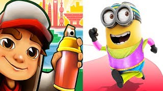 Subway Surfers Shanghai VS Despicable Me Minion Rush Android iPad iOS Gameplay HD screenshot 4