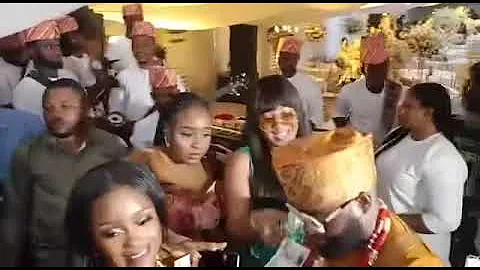 BIG BROTHER NAIJA ERICA ON STAGE WITH ATORISE AT A WEDDING PARTY