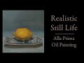 Colorful and Realistic Lemon | Alla Prima Oil Painting