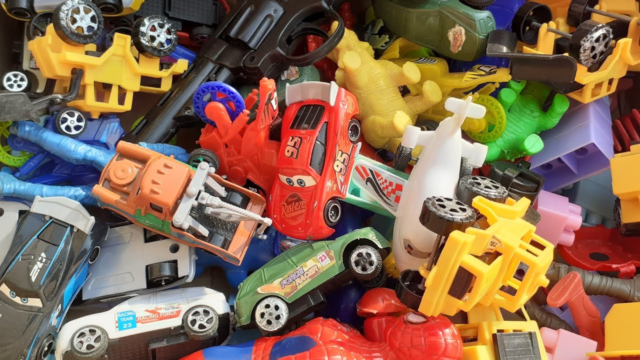 Lighting McQueen Disney Pixer Car Police Car Doc Hudson Dump Truck JCB YouTube