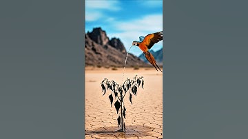 A Parrot saved a Chilli plant from drying out by watering it 😭 #ai #save #tree #plants #parrot