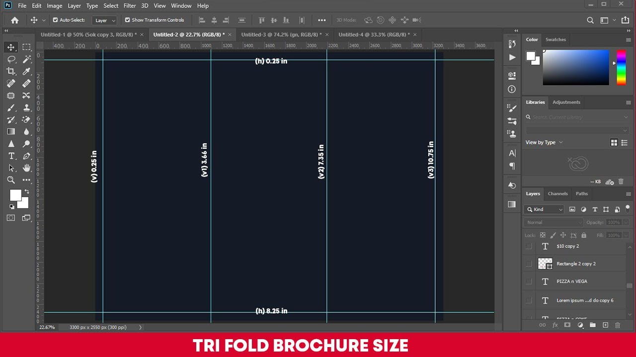 Tri Fold Brochure Size Photoshop Tri Fold Brochure Size Photoshop