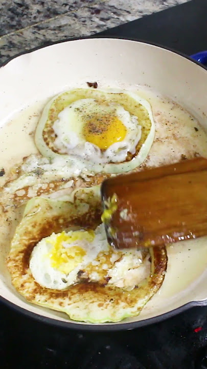 Pattypan Squash Egg in a hole, #shorts