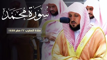 الشيخ د. ماهر المعيقلي يُرتـل ترتيل رائع لما تيسّر من سورة محمد صلاة المغرب ٢٢ صفر ١٤٤٥ هـ
