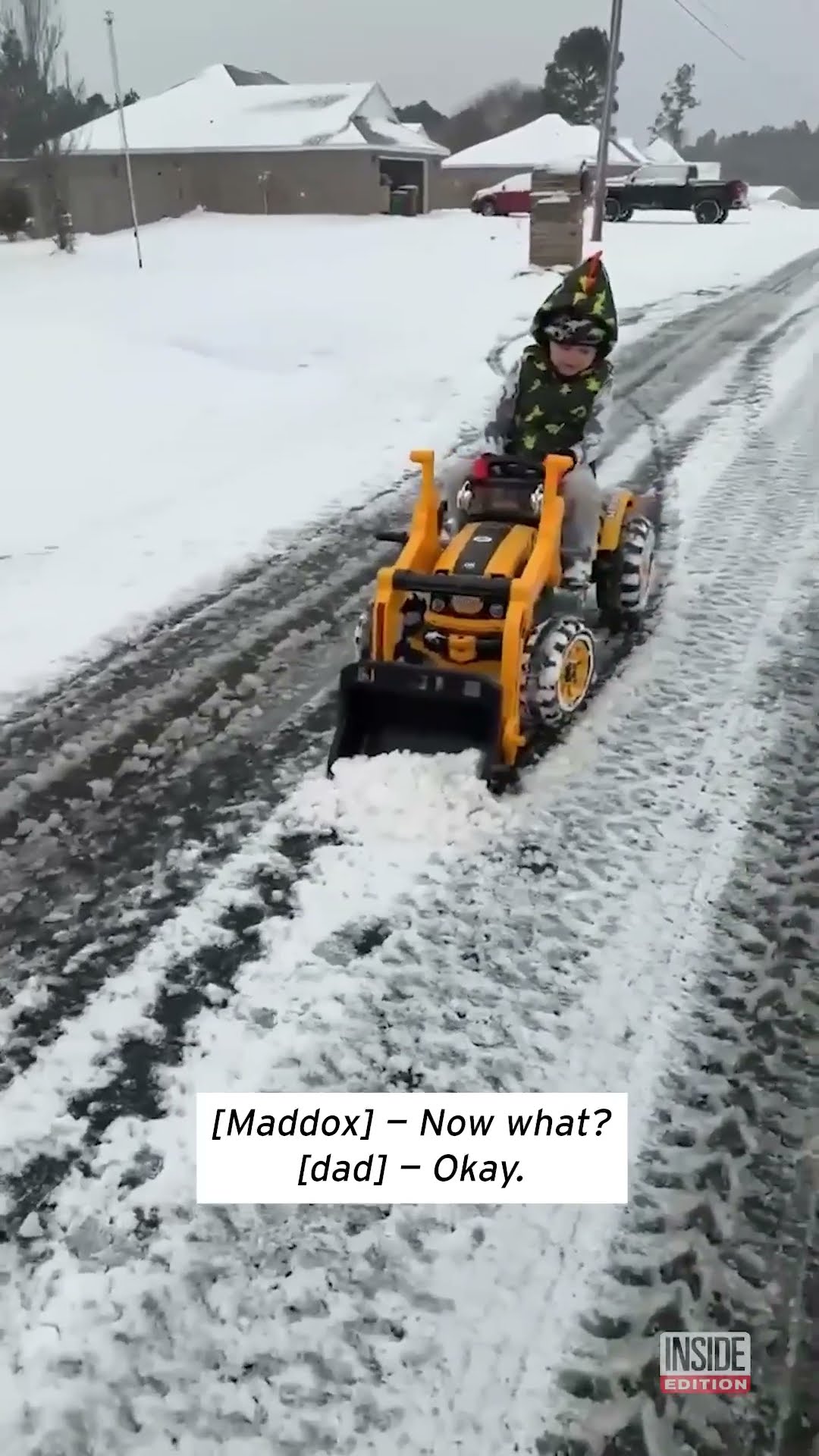Epic Snow Day For Four-Year-Old Road Plower