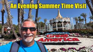 An Evening Summer Time Visit to Californias Great America | riding some rides and walking around