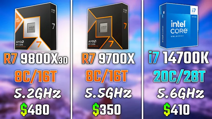 RYZEN 7 9800X3D vs RYZEN 7 9700X vs INTEL i7-14700K | Test in 6 Games