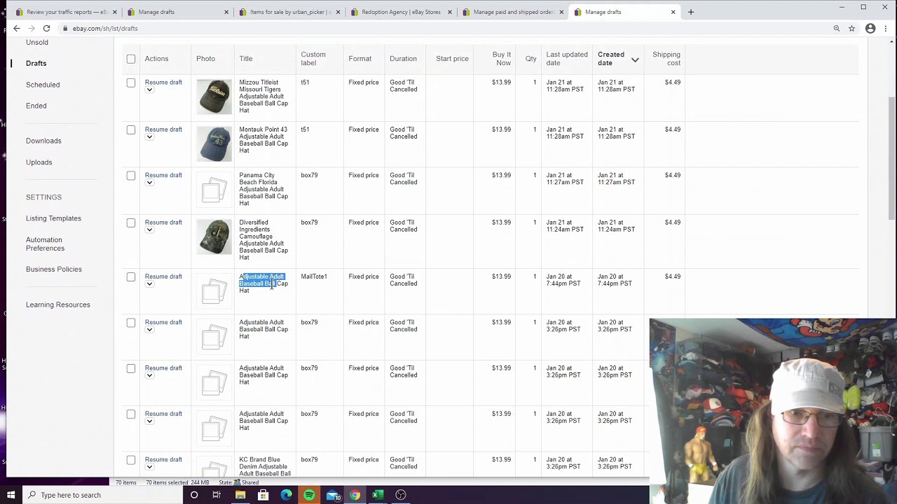 Listing with EBAY Drafts! YouTube