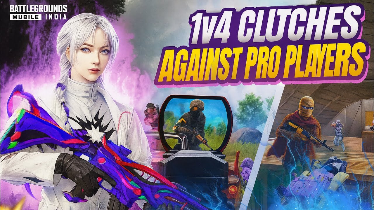 The Most INSANE 1v4 Clutches In BGMI #bgmi #gameplay #livik - YouTube