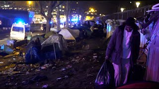 Évacuation du camp de migrants à Paris :