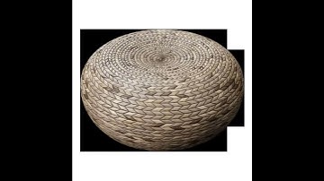 Rattan pouf 3D model from CGTrader.com