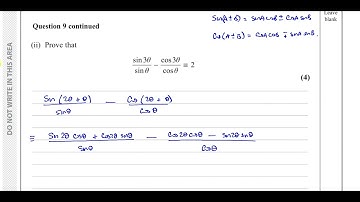 WMA13/01 IAL (Edexcel) P3  January 2022, Q9, Trigonometric Equations & Identities