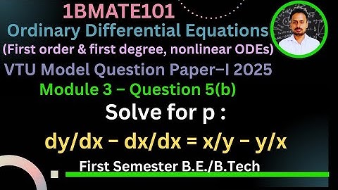 Ordinary differential equations | Solvable for p