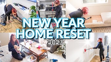 NEW YEAR HOME RESET ✨2023 MESSY HOUSE CLEANING MOTIVATION | DEEP CLEAN & DECLUTTER FOR THE NEW YEAR