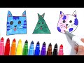 How to easily draw a cat from a square vs triangle vs circle. Anyone can repeat this