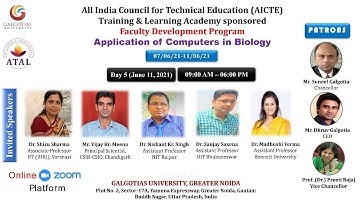 Day-5 AICTE-ATAL Sponsored FDP on Application of Computers in Biology