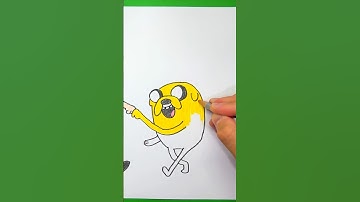 How to draw Jake the Dog from Adventure Time #drawing #art #shorts
