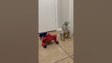 Optimus Prime & Grimlock roll #transformers #optimusprime #shorts #robot #dinosaur #cool #fun #funny