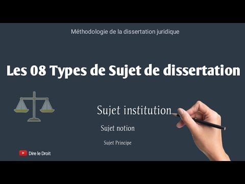 les types de sujets en dissertation