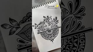 Peacock Mandala Drawing🦚🌷😉🖌️🌈✨