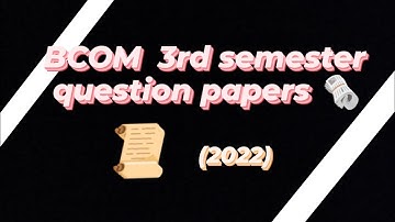 Bcom 3rd semester question paper 🗞️📜of Punjab University ❤️