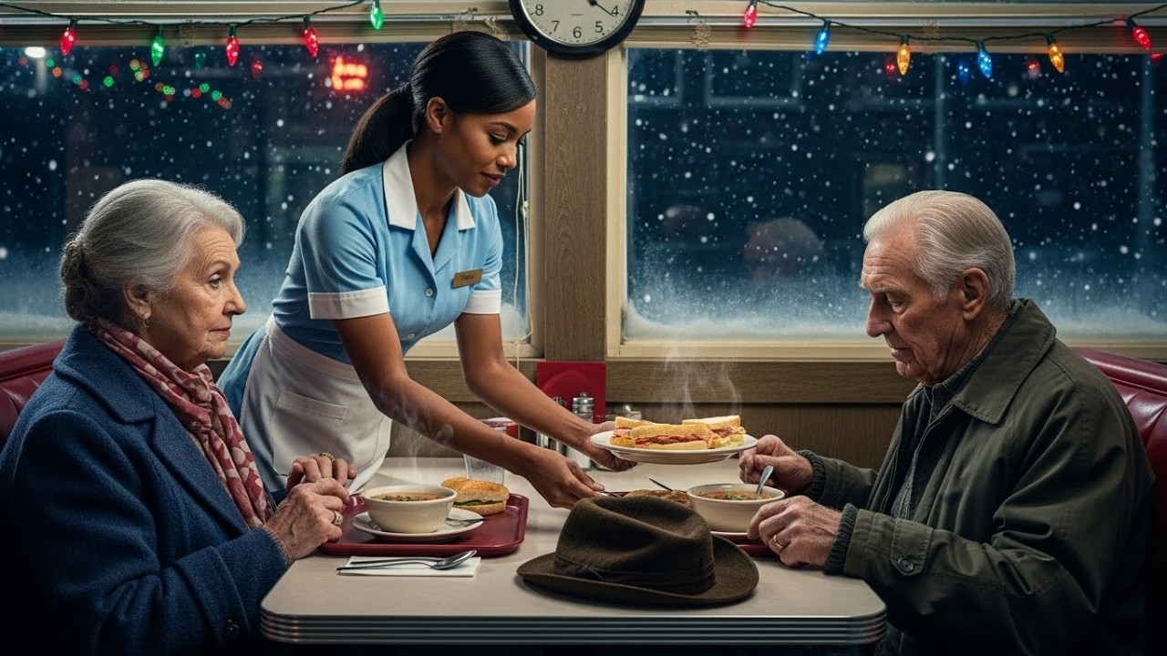 A Black Kind Waitress Feeds Hungry Old Couple During Christmas Eve    Unaware They Were Billionaires
