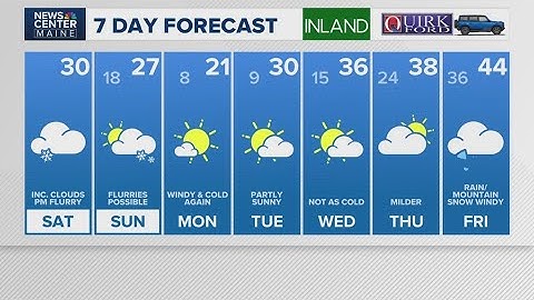 NEWS CENTER Maine Weather Video Forecast