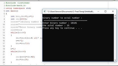 C++ to convert a binary number to octal number