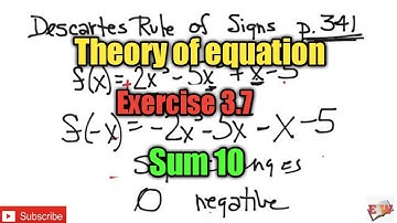 TN New Syllabus Class 12 Maths | Exercise 3.7 | Sum 10 | Unit 3 | Theory of Equation | சமன்பாட்டியல்