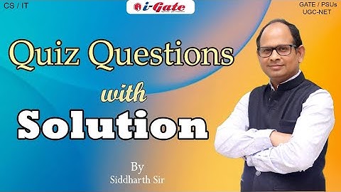 GATE 2023 | Computer Organization | Quiz Question with Answer | Siddharth Sir | iGate Bhilai
