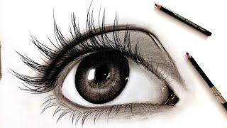 easy way to draw a realistic eye for beginners | how to draw eyes | step by step drawing tutorial