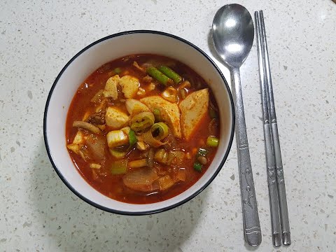 Вкусная корейская кухня .Сонтубу чиге ( 순두부찌개) . Как приготовить  суп из тофу ?