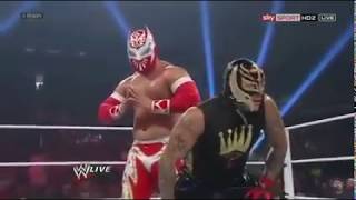Sin Cara And Rey Mysterio Vs Cody Rhodes And Tensai Wwe Raw September 2020