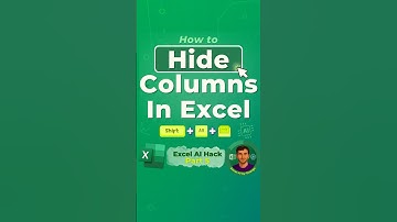 How to Hide Columns FAST (Shortcut Tutorial) #excel