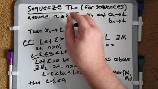 Undergrad Analysis: Squeeze Theorem for Sequences